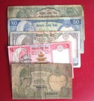 Nepal Banknoten Sammlung, 2, 5, 10, 50 & 100 Rupien - TOP