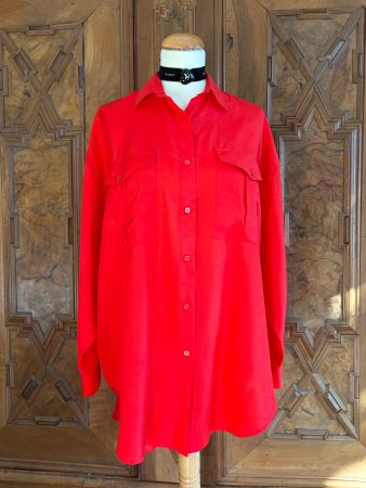 VINTAGE HANNES & MAURITZ Langes Hemd Gr. M 100% Seide