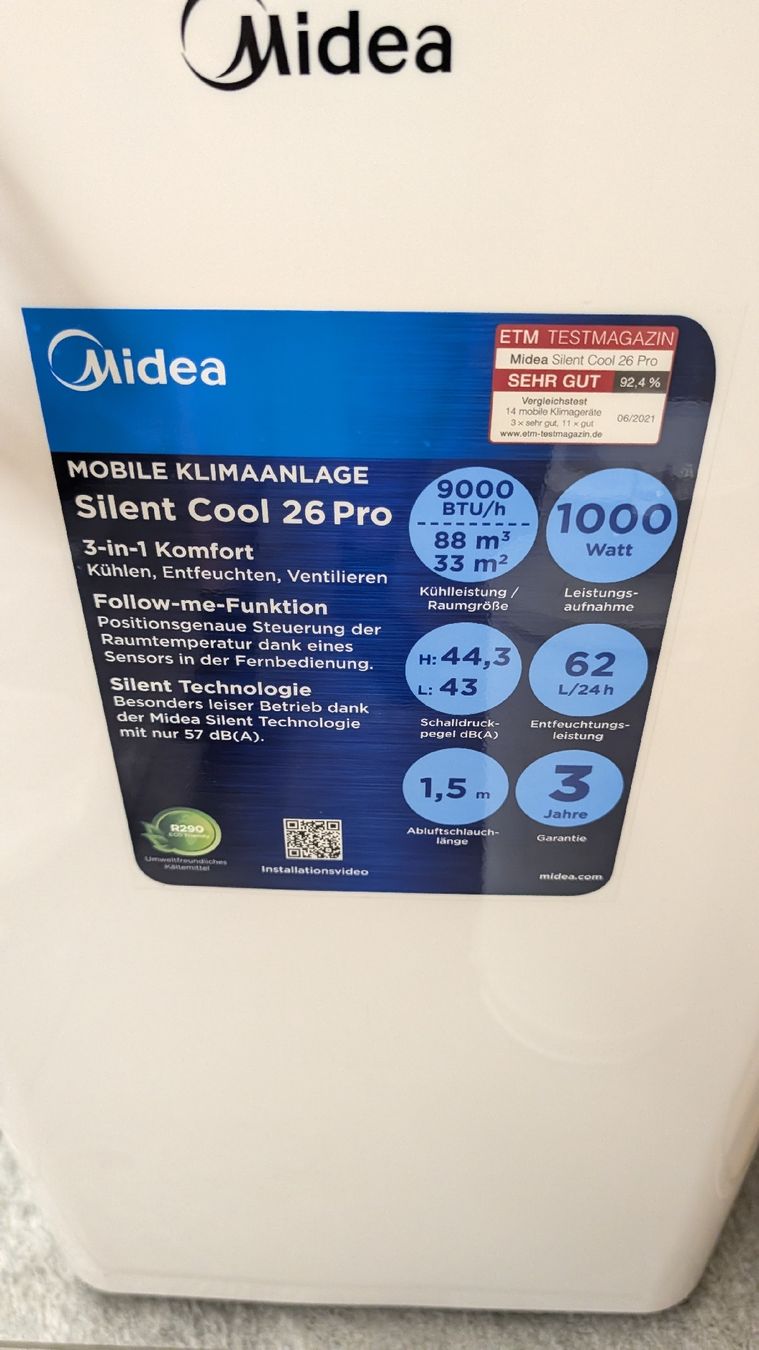 Midea Condizionatori: Midea Silent Cool 26 Monoblock – Usato da Sursee venduto da snowby117 2
