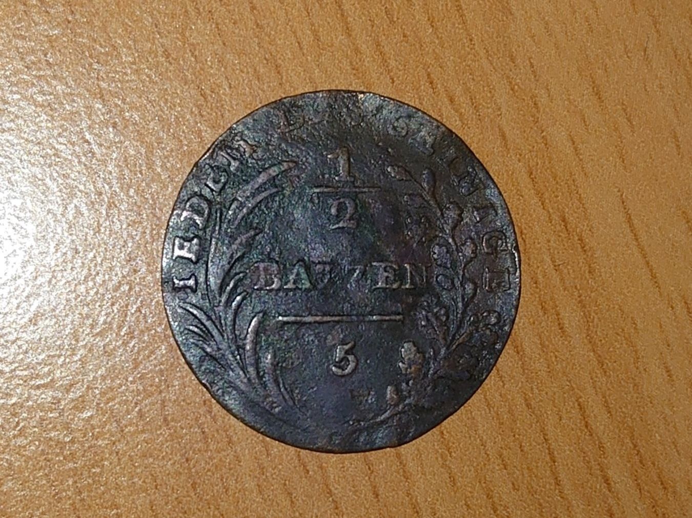 Tutti le monete: Appenzell: 1/2 Batzen 1808 – Usato da Pfungen venduto da Aguti77