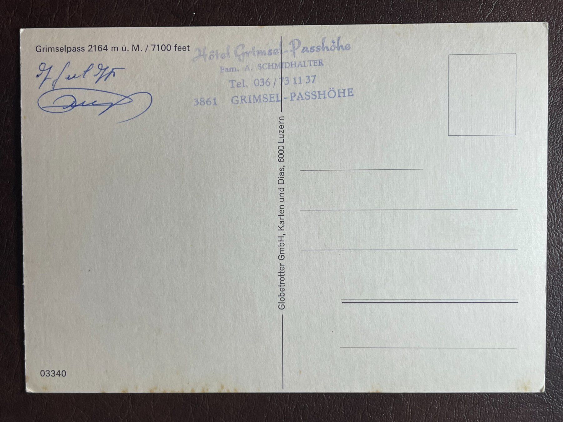 Cartes postales: Grimselpass mit Stempel – D'occasion à Steg VS par _vinci_ 1