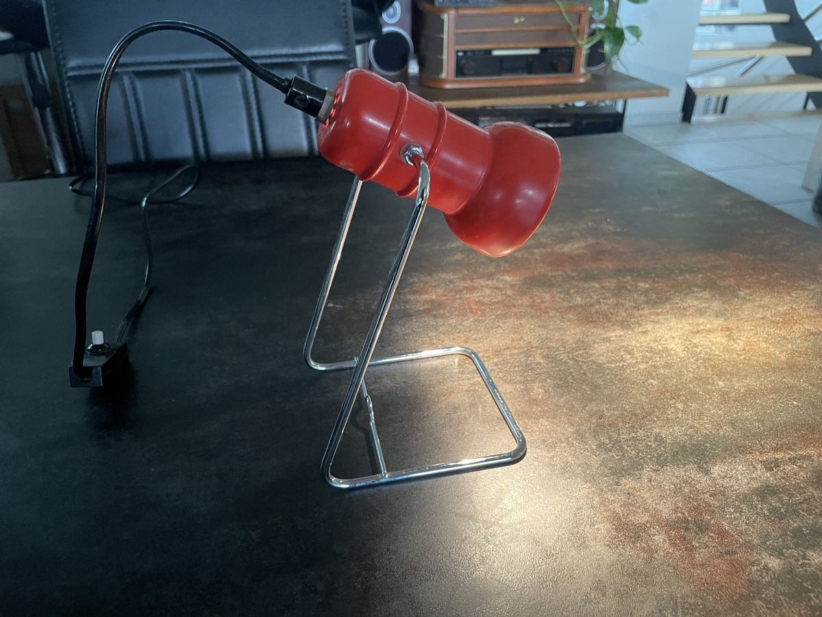 Lampen: Lampe de Bureau Design Vintage Rouge – Gebraucht aus Vallamand von Bricbracbroc82 8