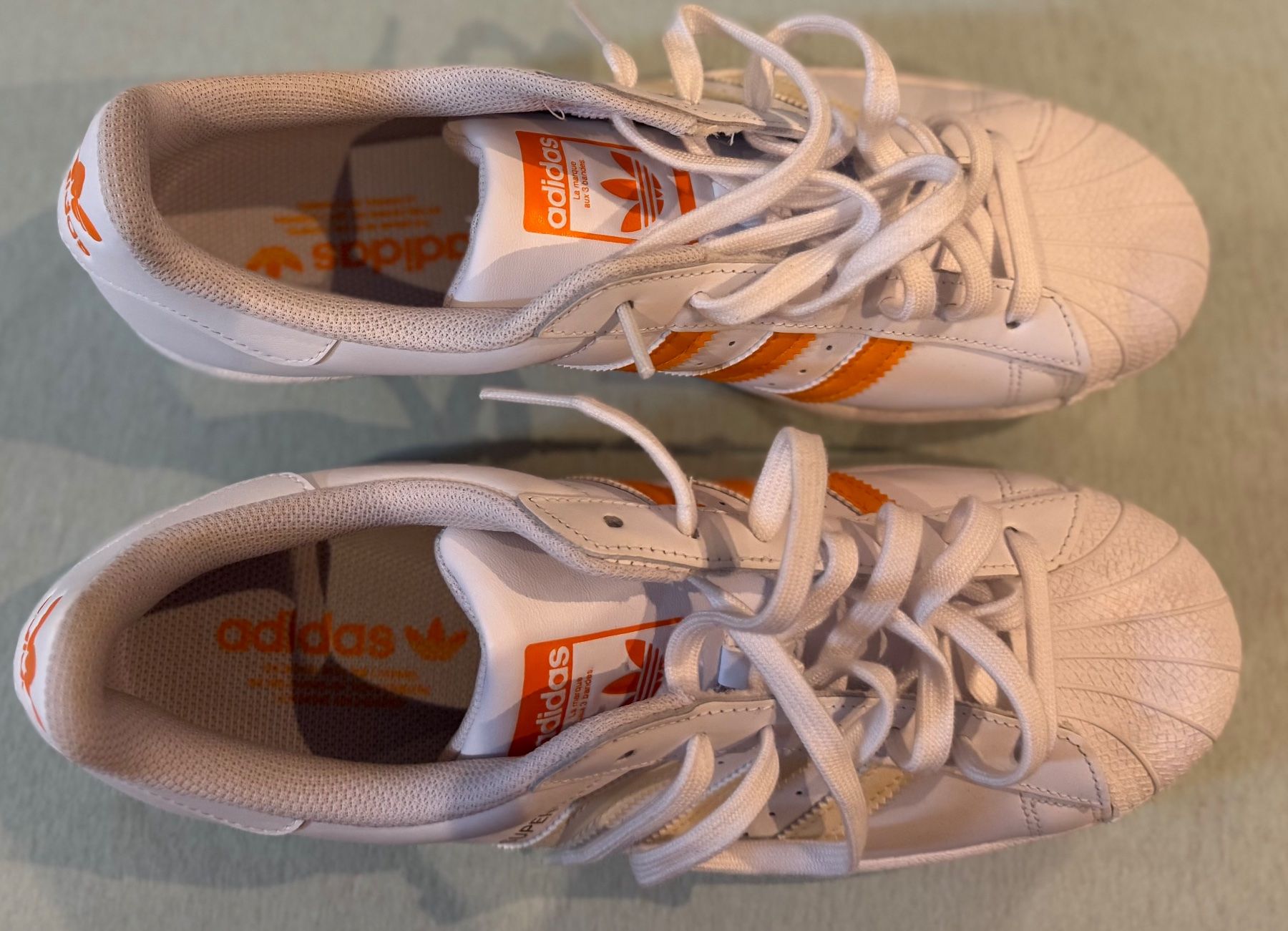 Adidas Scarpe da uomo: **** SELTEN ADIDAS SUPERSTAR WEISS - ORANGE **** – Nuovo (secondo la descrizione) da Giumaglio venduto da soloemi 7