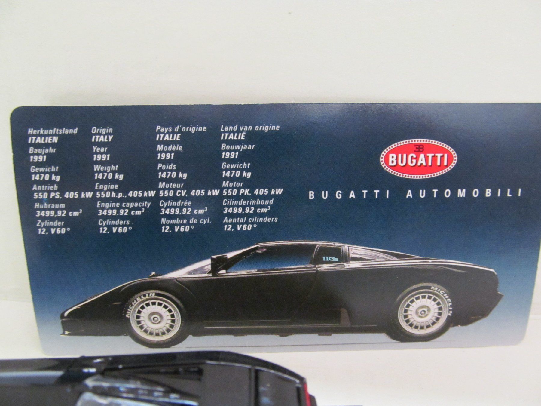 Bugatti Modellautos: BUGATTI  EB 110  REVEL  1:43    SCHWARZ – Neu und originalverpackt aus Grueningen von malamut56 3