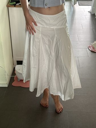 Rock Zara weiss Grösse XL Sommerrok Baumwolle 100%