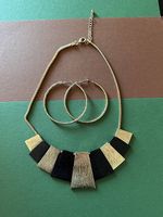 Schmuckset schwarz-gold