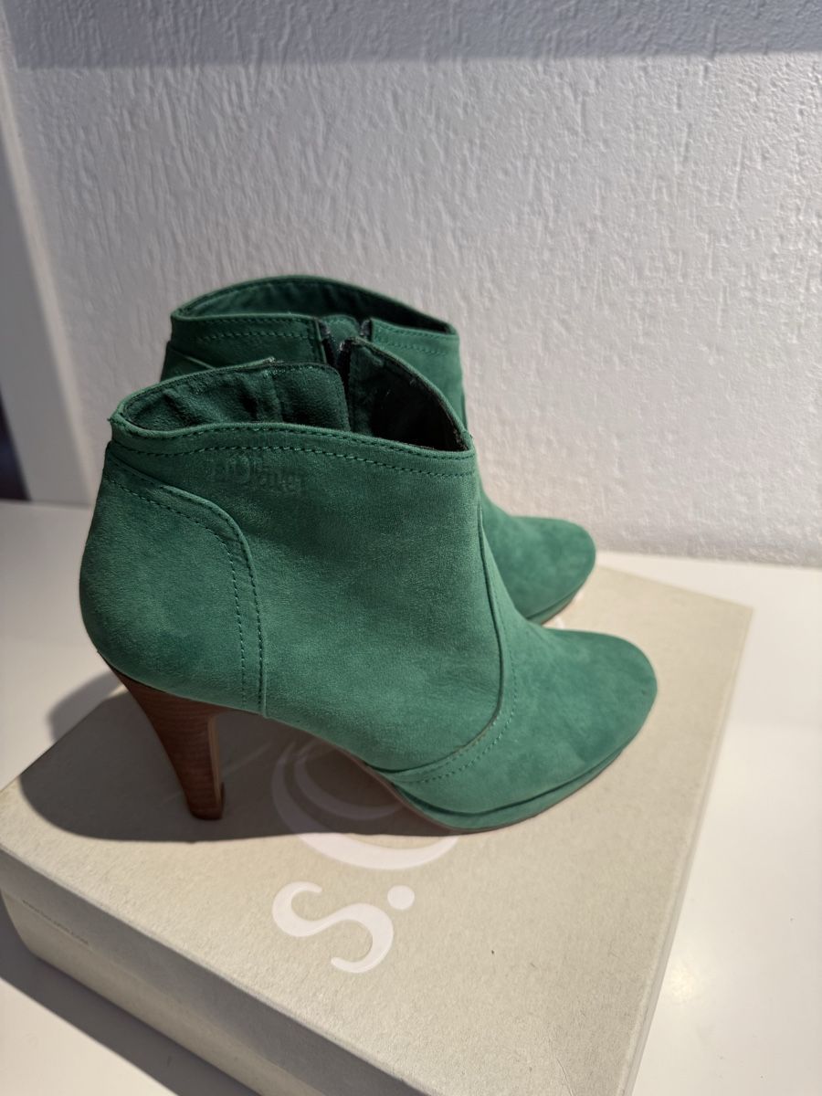 S.Oliver Damenschuhe: S.Oliver Ankle Boots grün Wildleder Gr. 37 – Neu (gemäss Beschreibung) aus Hemmental von val_k2zb 4