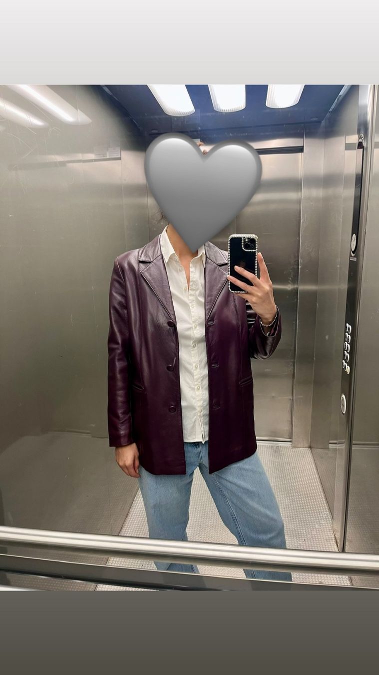 Giacche: Aubergine Leather Jacket / Long Blazer -Size S – Usato da Zürich venduto da chuck843 2