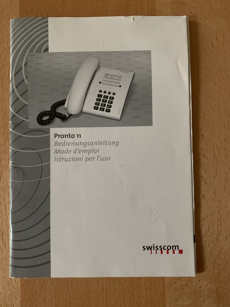 Documenti: PTT TELEFON Pronto Bedienungsanleitung – Usato da Erlenbach ZH venduto da Ritschly
