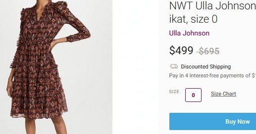 Ulla Johnson Vestiti: Ulla Johnson Kleid -Seide / robe - soie  S/M – Usato da Collonges venduto da arashee 2