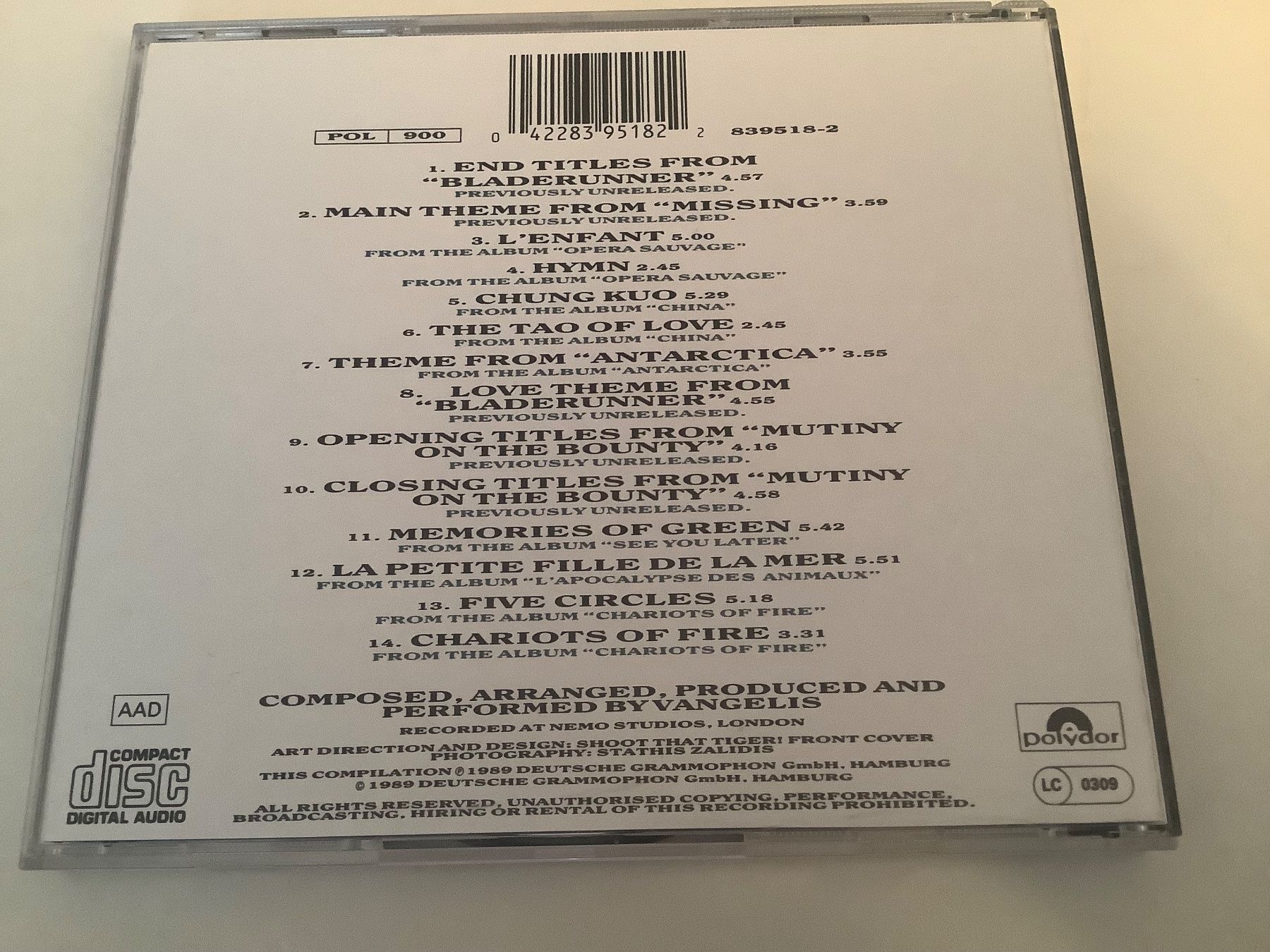 CD: Vangelis / Themes / 1989 – Usato da Dübendorf venduto da Shreck 1