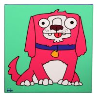 Lustiges Comic Leinwandbild " Hund #205 "