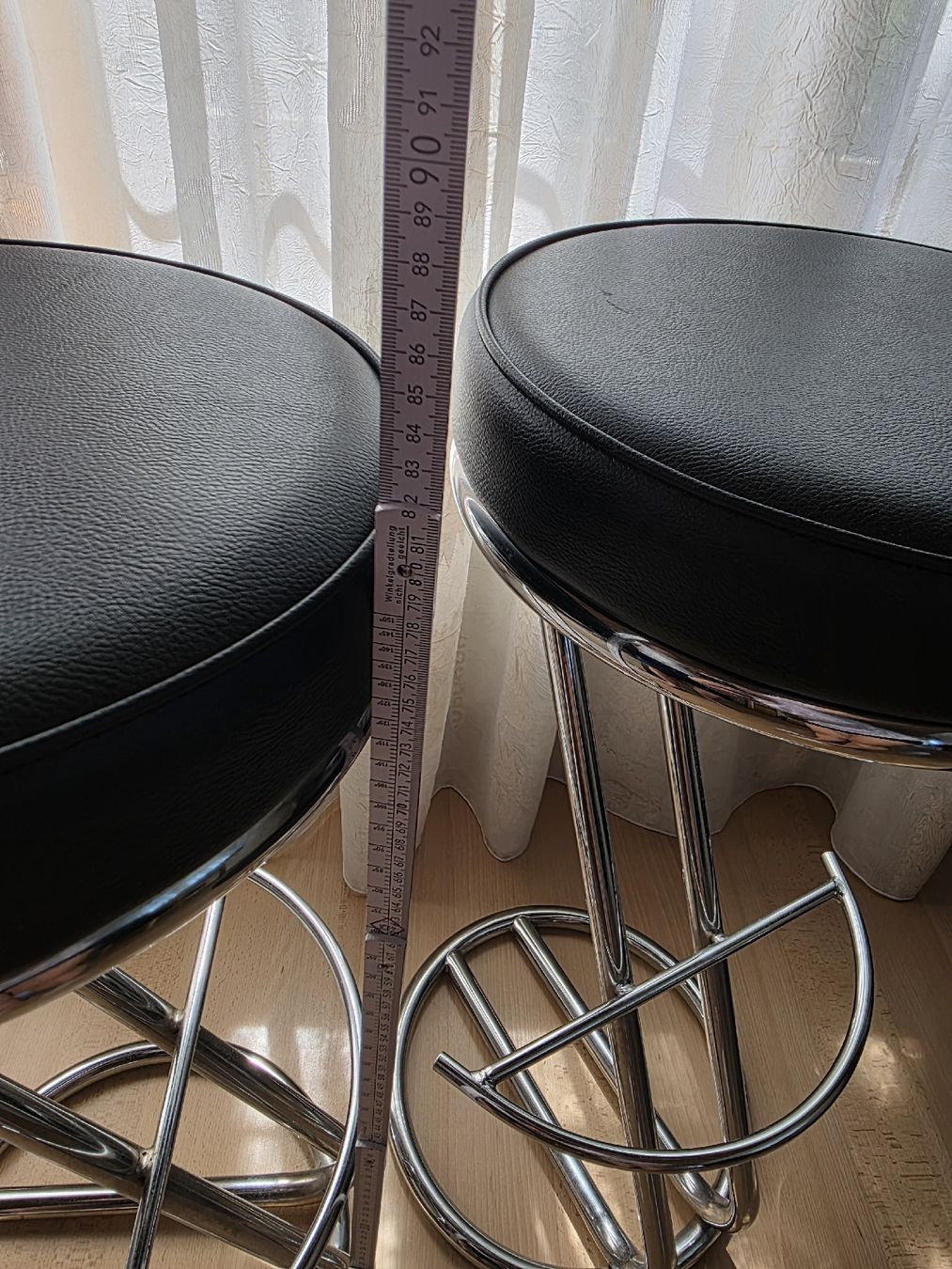 Tabourets: Barhocker 2 Stk. Chrom Leder Schwarz ca. 90cm – D'occasion à Winterthur par DeRiis 2