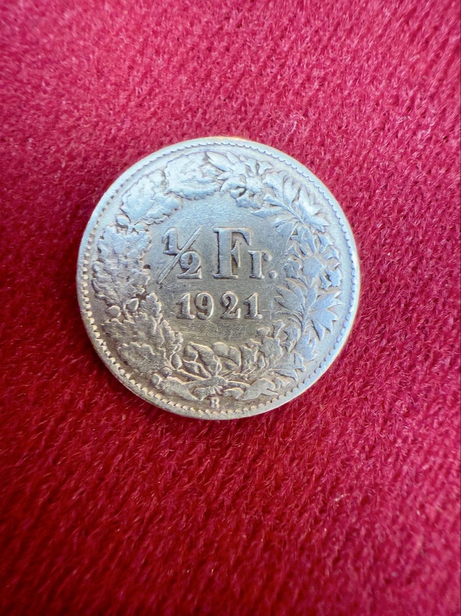 Alle Münzen: 50-Rappen-Stück von 1921 – Gebraucht aus Schattenhalb von Oodaaq 4