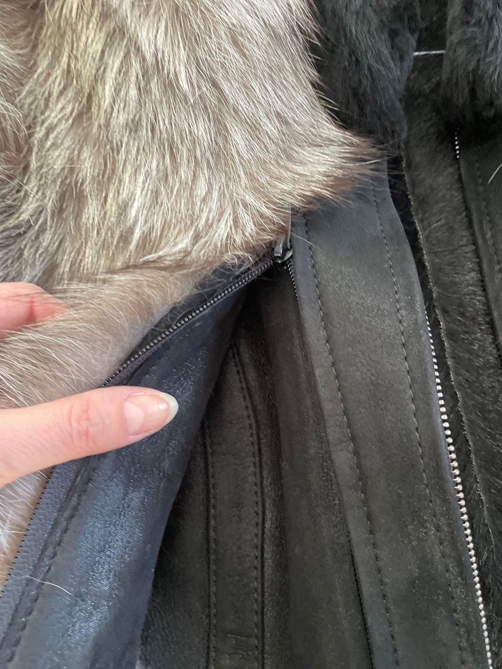 Giacche: Schwarze Winterjacke echt Leder Pelz Gr. 36/S – Usato da Münchenstein venduto da nel_57mj 6