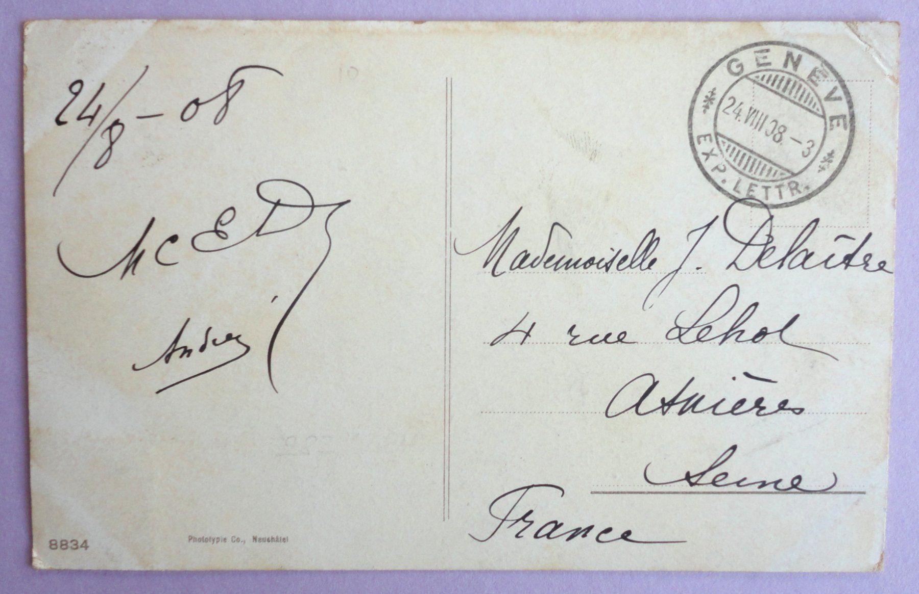 Cartoline postali: Genève – Difettoso da Fétigny venduto da Billy2miny 1