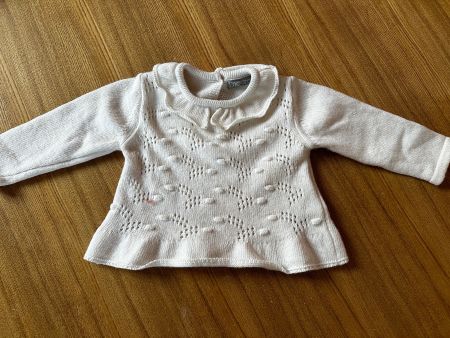 Babypullover aus Wolle und Baumwolle in Grösse 74