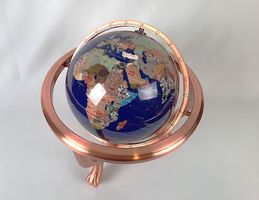 VINABO Globus aus natürlichem Edelstein