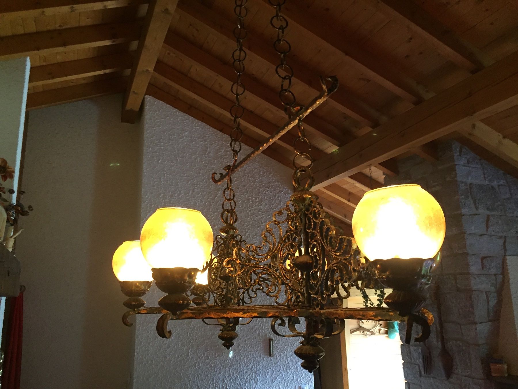 Lampadari & plafoniere: GRANDE LAMPADARIO IN RAME/FERRO BATTUTO – Usato da Bellinzona venduto da dan_dk5g 2