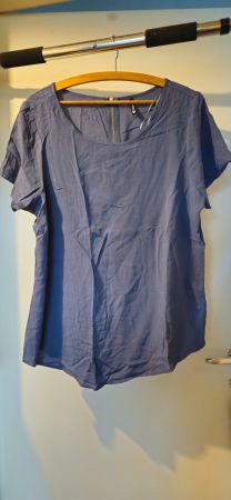 Chice Bluse Gr. L von Chicoree, blauer Sommer-Look, Top Z...