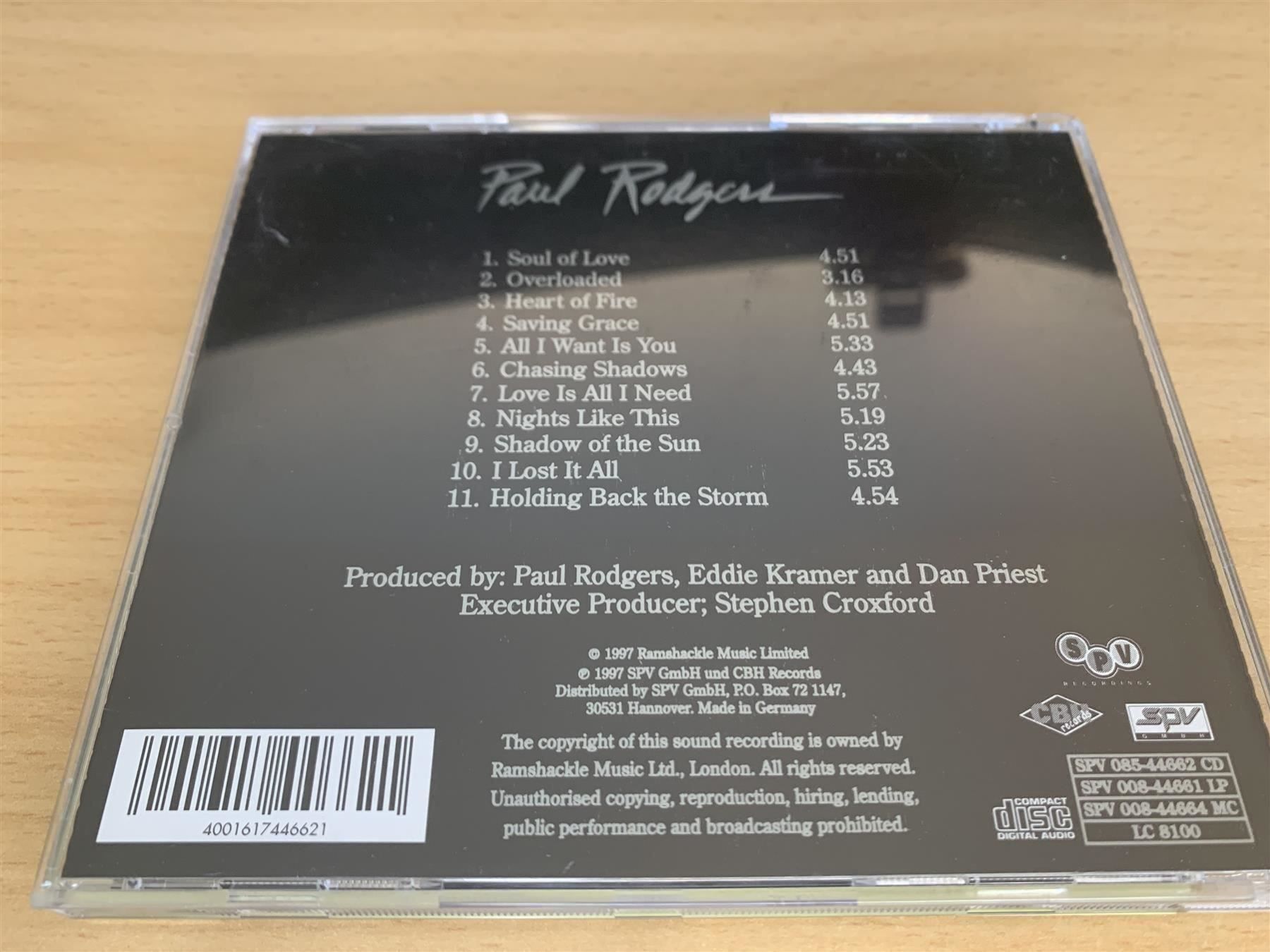 CD: Paul Rodgers – Now – Usato da Rikon im Tösstal venduto da Alpenmutz 1