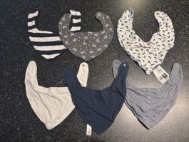 6 Baby-Dreieckslätzchen – Smile & Trace Me – Baumwolle