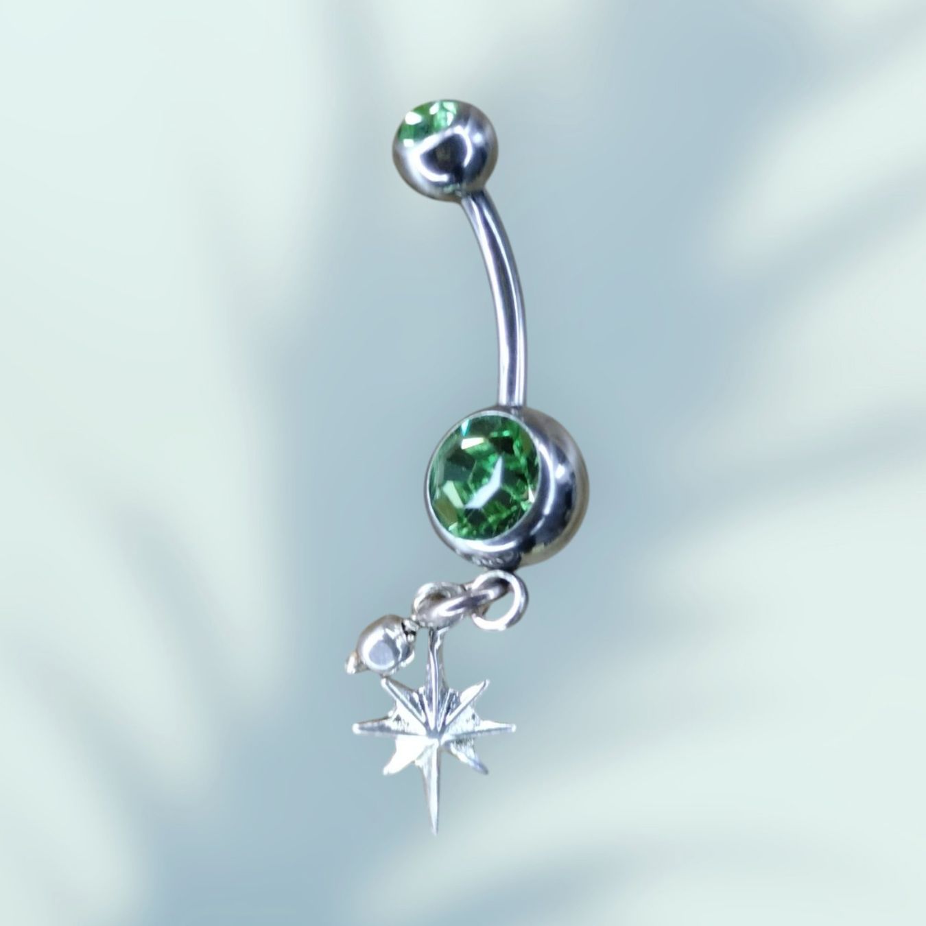 Gioielli per piercing: Bauchnabelpiercing Grün mit Abendstern 925 Solid Silber – Nuovo (secondo la descrizione) da Schwyz venduto da els_7cys 1