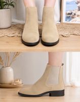 Bottines en daim beige – Pointure 40 Très bon état