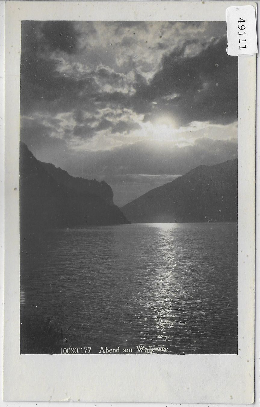 Cartoline postali: Abend am Wallensee – Usato da Ettingen venduto da Kartenplanet