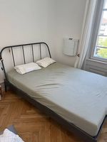 Ikea Metallbettgestell Kopardal grau 140x200cm