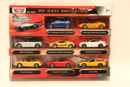 8x Spielzeugautos, ca. 1 : 64