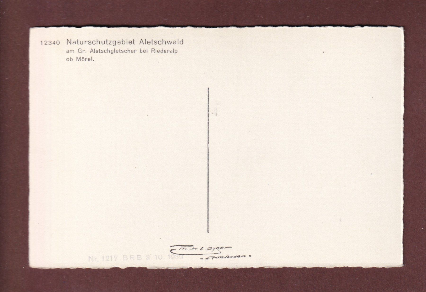Cartes postales: ALETSCHWALD - Aletschgletscher – D'occasion à Pully par nicecards-shop 1