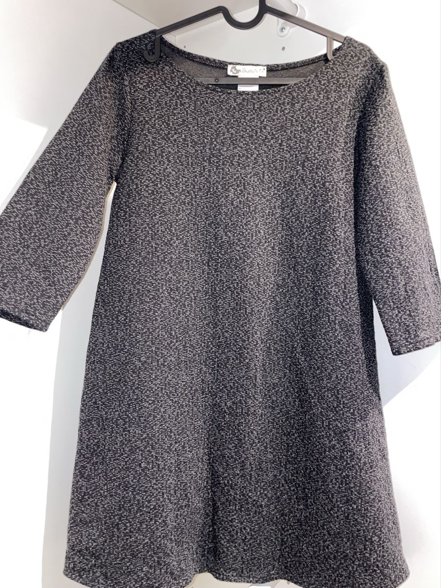 Kleider: Susy Mix Kleid, Grau-Schwarz, Grösse S – Neu (gemäss Beschreibung) aus Rorschacherberg von drdupor