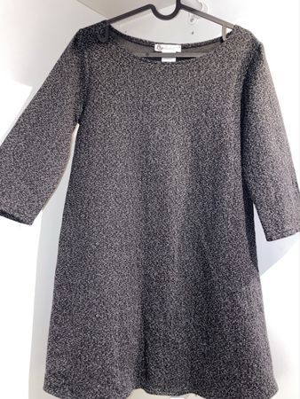 Susy Mix Kleid, Grau-Schwarz, Grösse S