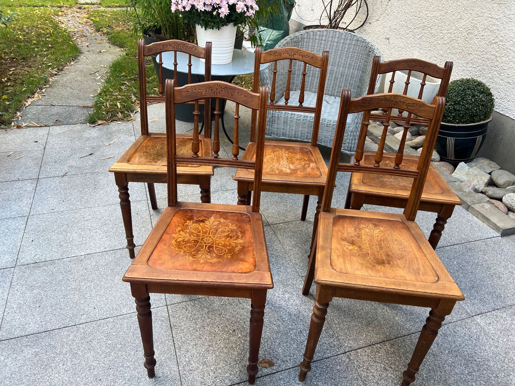 Sedie: 5 Antike Beizen Stühle um 1910 – Usato da Ostermundigen venduto da mapa9