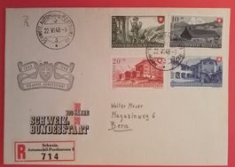 B296) 1948, Pro Patria Satzbrief Kt. 45-.