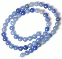 1 Strang echte blaue Aventurin Perlen 6 mm