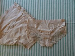 5 Paar Slips mit Spitze nude Gr. XS - 225244