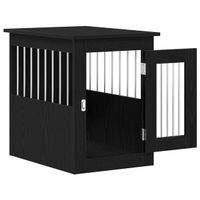 Meuble pour cage à chien en chêne noir 45 x 62 x 59 cm Bois 