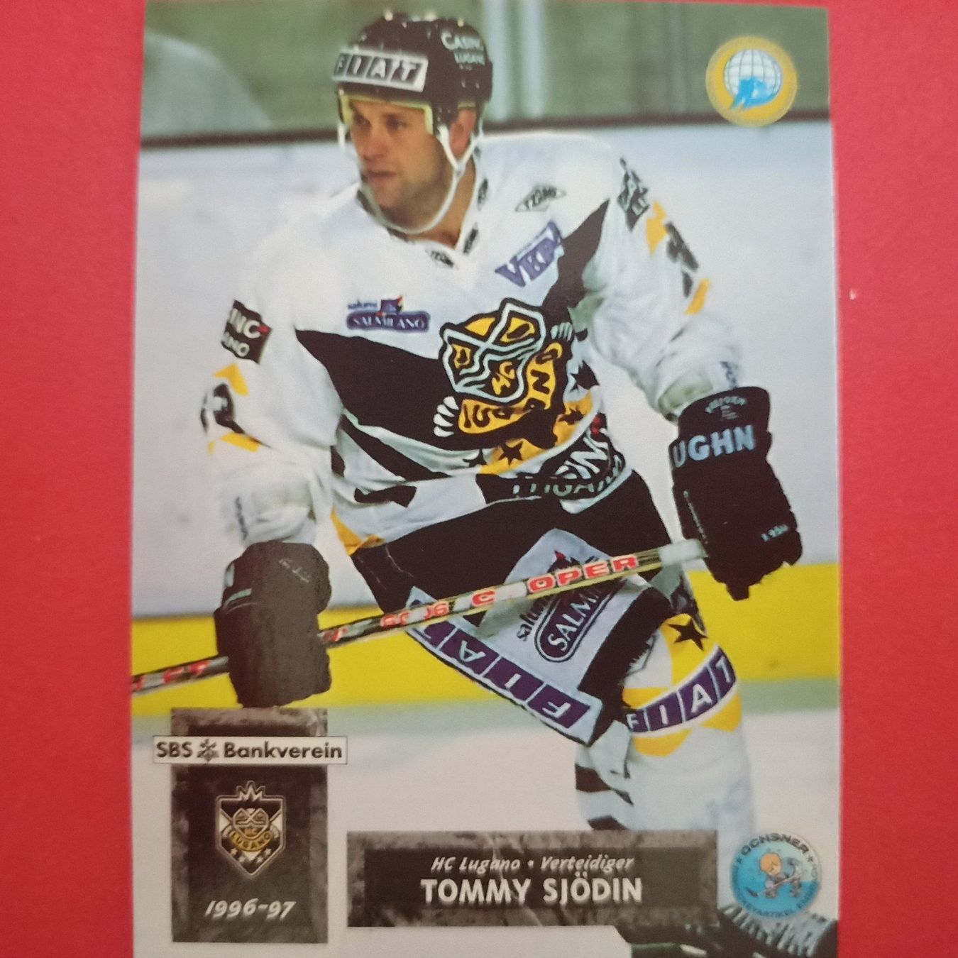 Carte collezionabili: Tommy Sjödin - HC LUGANO - 1996/97 – Usato da Dübendorf venduto da kb86_MOVIE