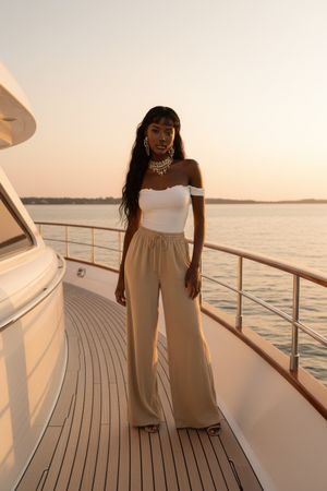 Lpb pantalon brillant doré - neuf - S