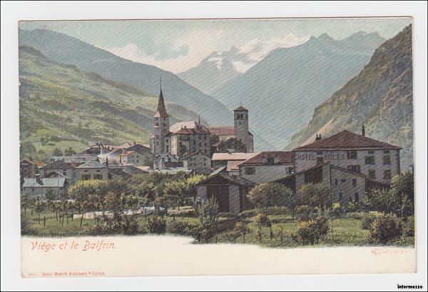 Ansichtskarten: Visp // Balfrin Hotel Soleil // ca. 1905 – Gebraucht aus Basel von intermezzo12
