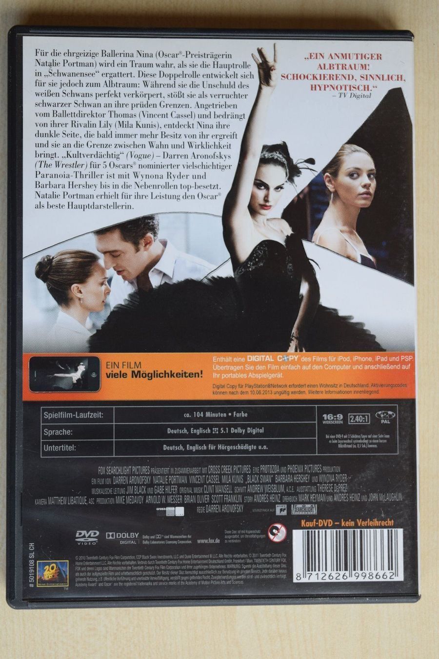 Tous les DVDs: BLACK SWAN/DVD (10) – D'occasion à Reutigen par DONDON55 1