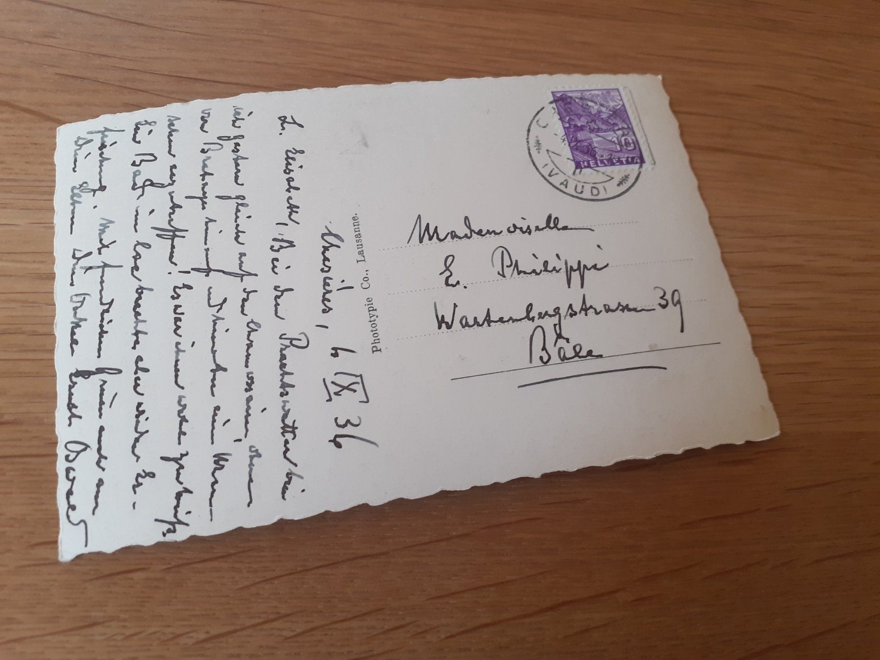 Cartoline postali: LAC des CHAVONNES et le CHAMOSSAIRE - 1936 – Usato da Winterthur venduto da Ornyx7 1