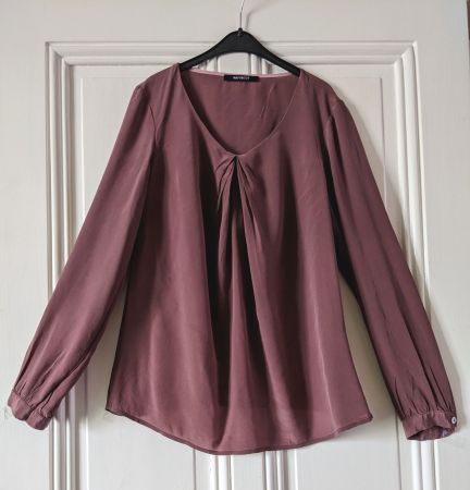 NAVYBOOT : Aérienne blouse en soie prune/vieux rose 36