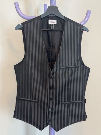 Herren Gilet Profi Dress gestreift schwarz neuwertig