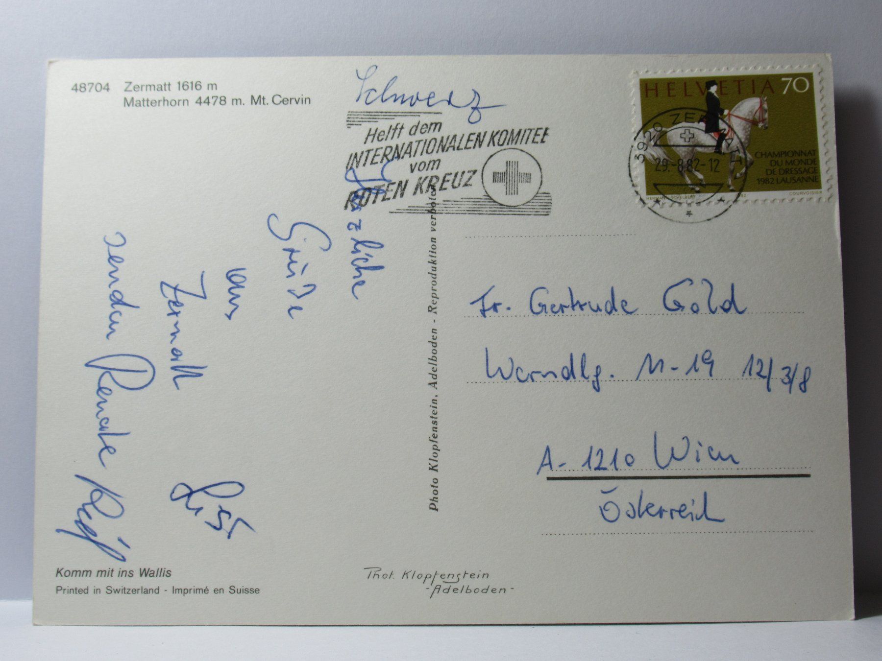 Cartoline postali: Matterhorn – Usato da Grenchen venduto da frechri 1