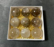 Rauchquarz Kugeln 9 Stück