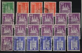 Schweizer Briefmarken Lot Helvetia Städtebilder gestempelt