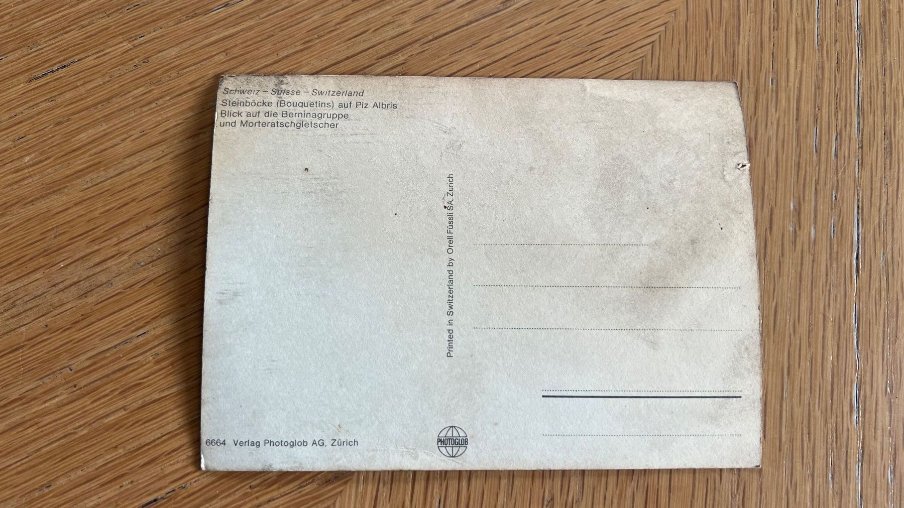 Cartoline postali: Originale Vintage Ansichtskarte Steinböcke/Berninagruppe – Usato da Schübelbach venduto da Dolly990_2 1